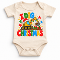 I Dig Christmas design on a natural bodysuit