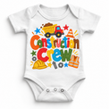 Construction Crew design on a white bodysuit