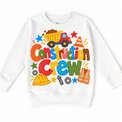 Construction Crew design on a white sweatshirt