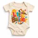 Little Builder design on a natural bodysuit
